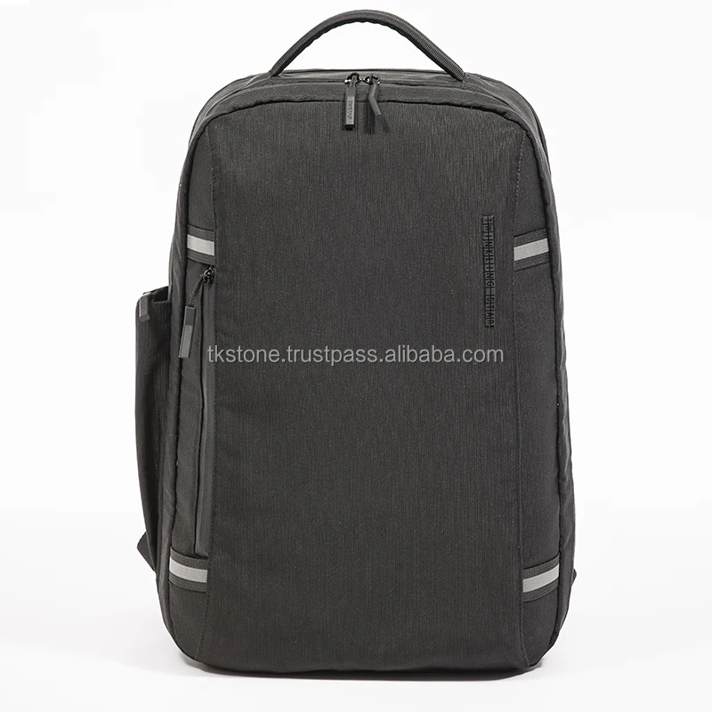Black Customized Stripe Polyester Laptop Travel Bag OEM ODM Backpack Back pack From Vietnam Originally Manufacturer