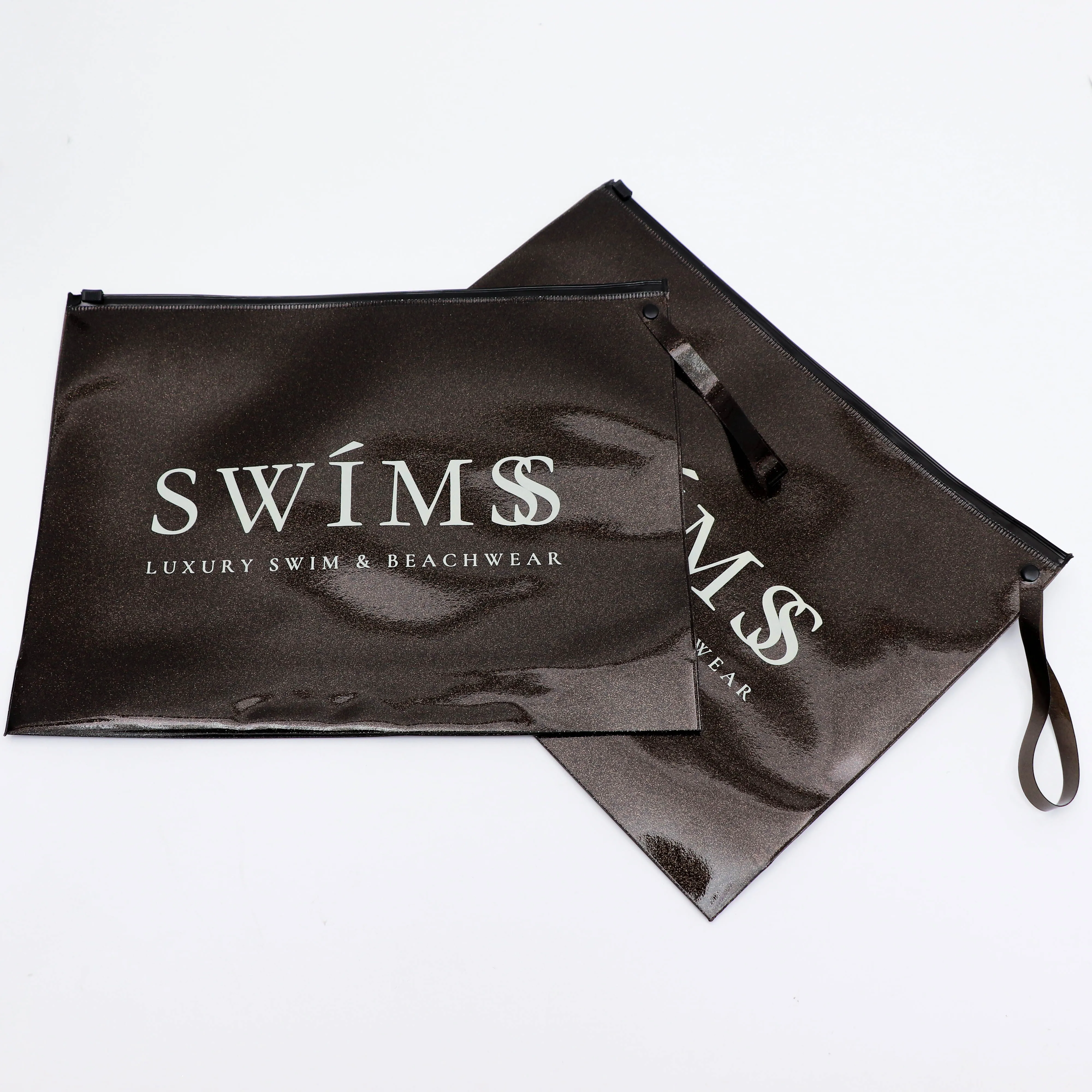 Custom plastic bag eco friendly swimwear packaging pvc custom wet bikini bag with zipper
