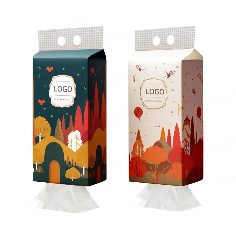 Best Price Facial Tissue 500 Sheets Pocket Facial Tissue 4 Ply Toilet Paper Hanging Bag Wall Hanging Tissue