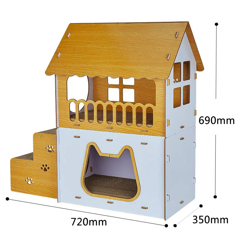 Pet cat toys boat-shaped cat scratching board claw grinding self large space spot wholesale corrugated paper cat nests