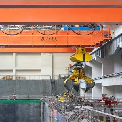 SZMC Brand power plant  20Ton 25Ton 32Ton 50Ton Double Beam Girder Grab Overhead Craneb Garbage refuse storage facility (RSP)