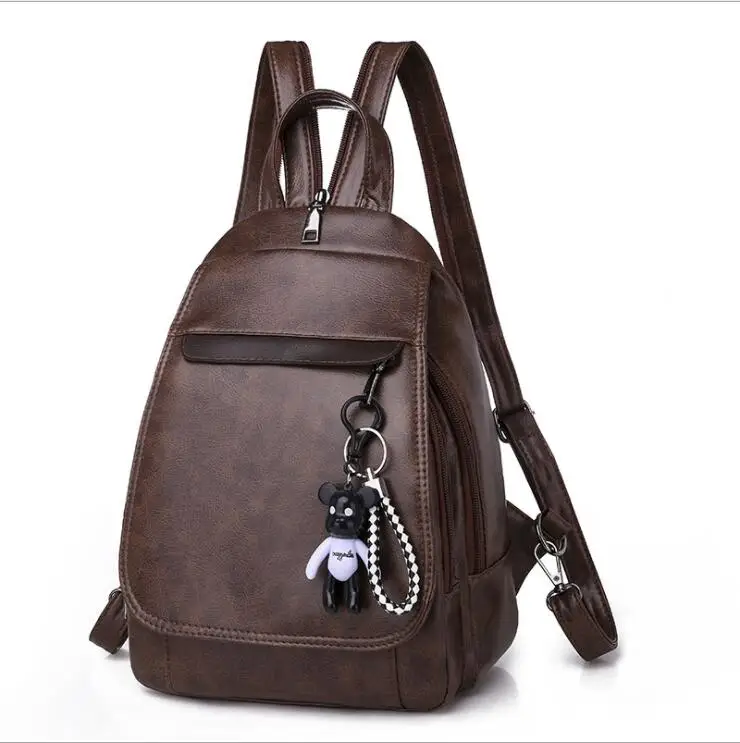 soft leather lady handbag backpack small size girls PU leather daily backpack korean style fashion backpack hot sale