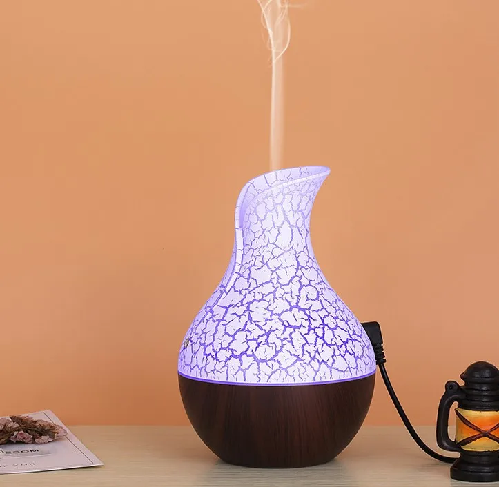 Air Innovations Portable Led Round Wood Grain 130ml Mini Humidifier Purifier Ultrasonic Aroma diffuser air humidifier