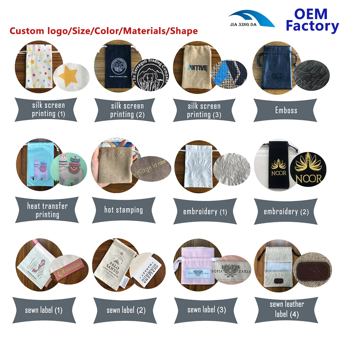 Wholesale Recyclable Custom Logo Printed Cotton Drawstring Bag for Secure Cosmetics Packaging Cotton Drawstring Pouch