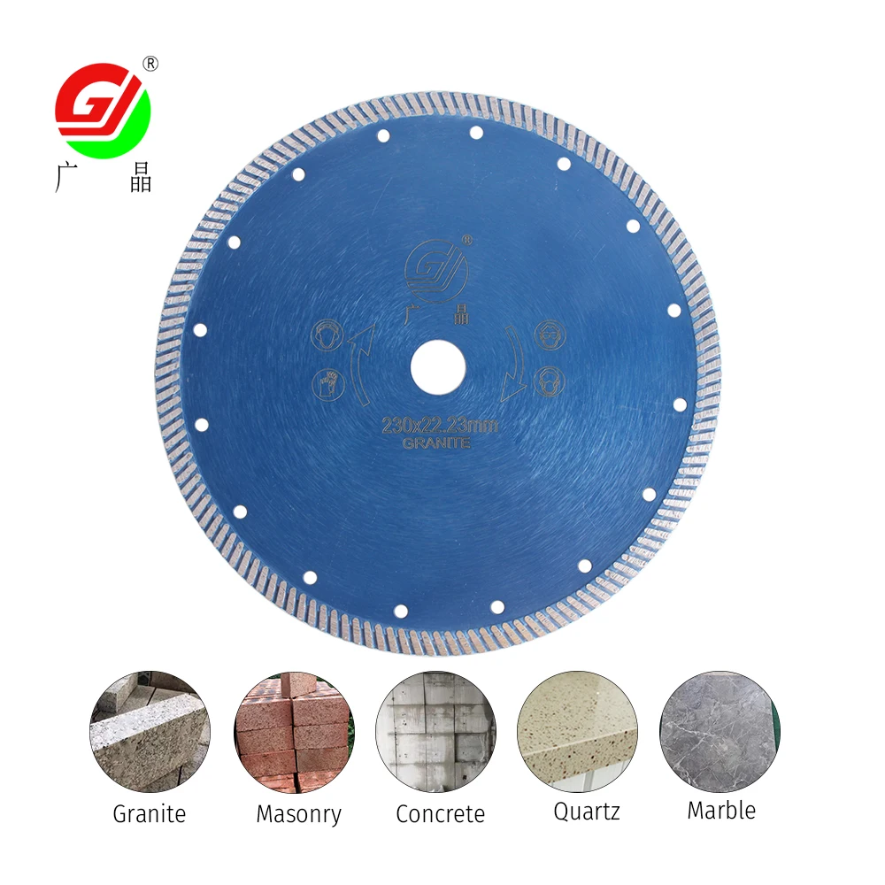 GJ Hot Sale 9 Inch 230 Mm Turbocharged Fast Cutting Ultra-thin Diamond Saw Blades Granite Concrete Cutting Circular Saw Blades