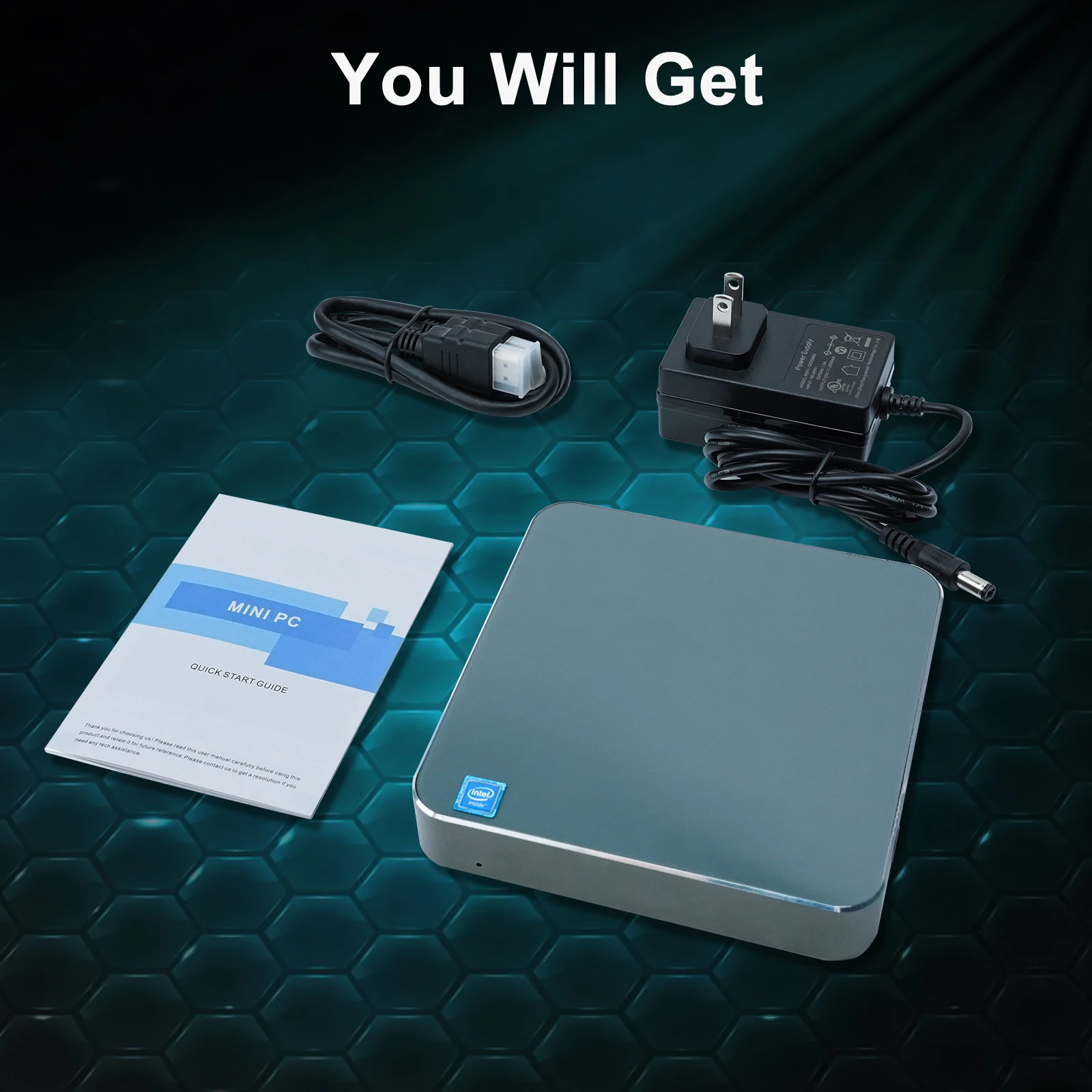 Factory Price AK7 Intel Celeron N3350 J3455 4G 64G Win10 Linux MINI PC Support 4K Display Connect Projector