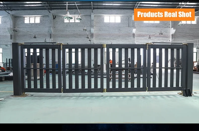 Qigong High Quality Automatic Sliding Gate Design Modern Folding Telescopic Swing Gate