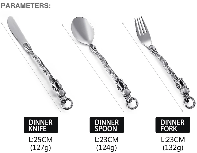 KALEN Dragon Spoon Fork Spoon Dinner Set