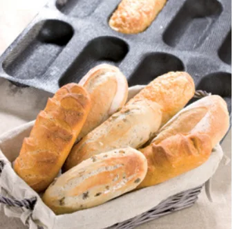 GT Silicone Perforated Baking Forms Sandwich Mold French Baguette Bread Pan Food Mat 5 Loaf Non-Stick Baking Liners