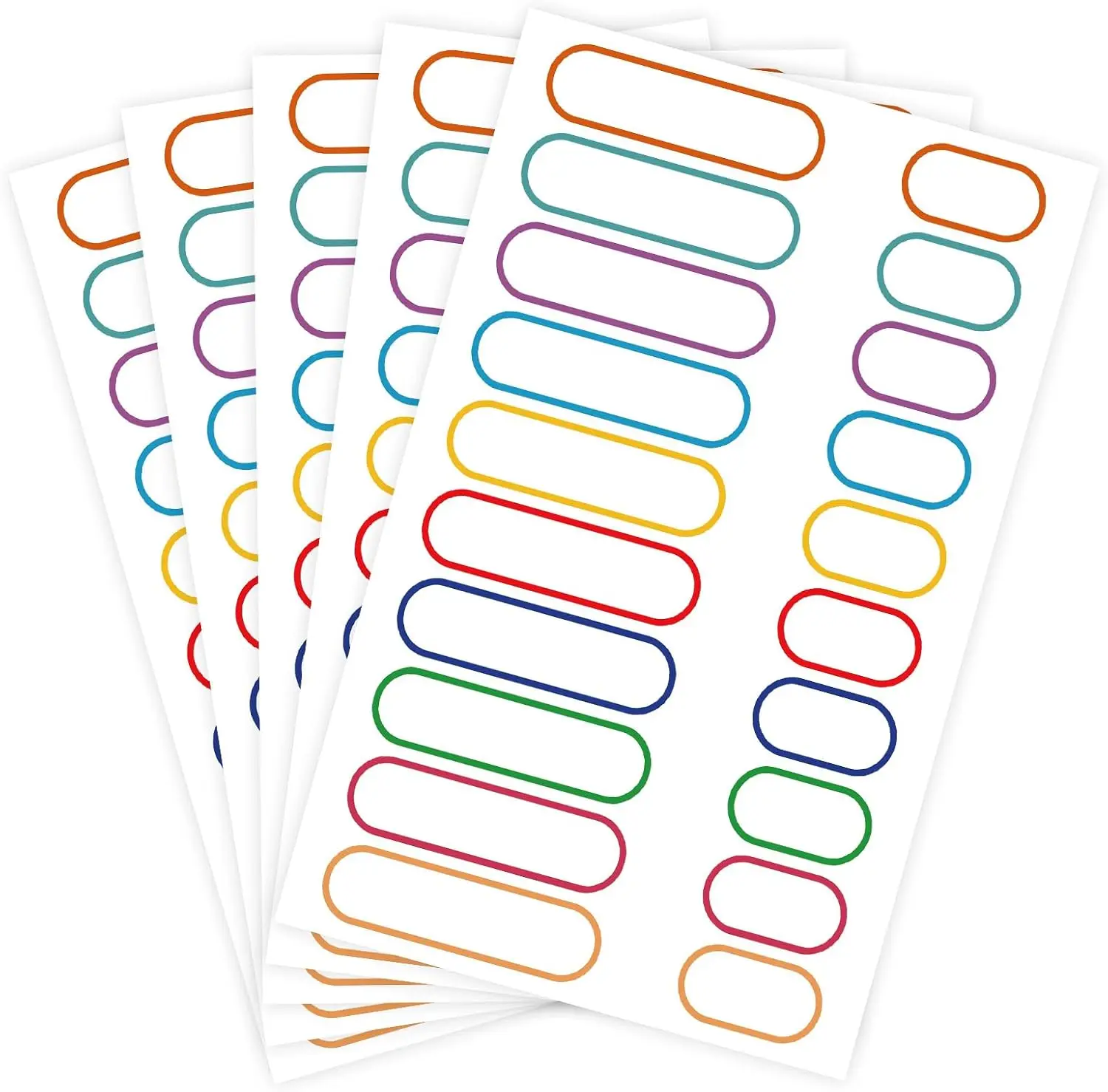 100pcs 	Multicolor waterproof bottle labels,removable write-on stickers,reusable self-laminating name labels for baby kids