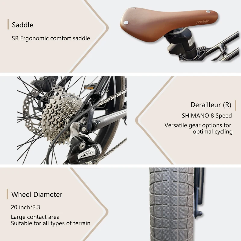 Hottech 20 Inch mid drive motor E Bike 250W 36V Mini Size Step Through City Electric Bicycle For Adults