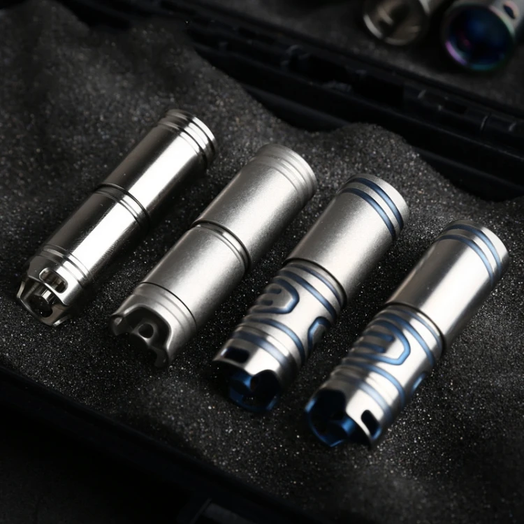 USB rechargeable mini flashlight Titanium LED torch light waterproof LED keychain lights EDC keyring torch titanium gadgets lamp