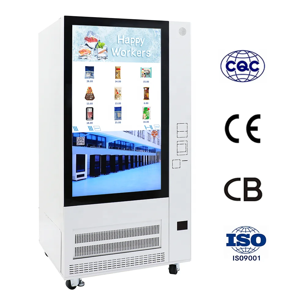 New Release Smart Fridge Frozen Food Vending Machine Fully Automatic with Quick Defrosting System