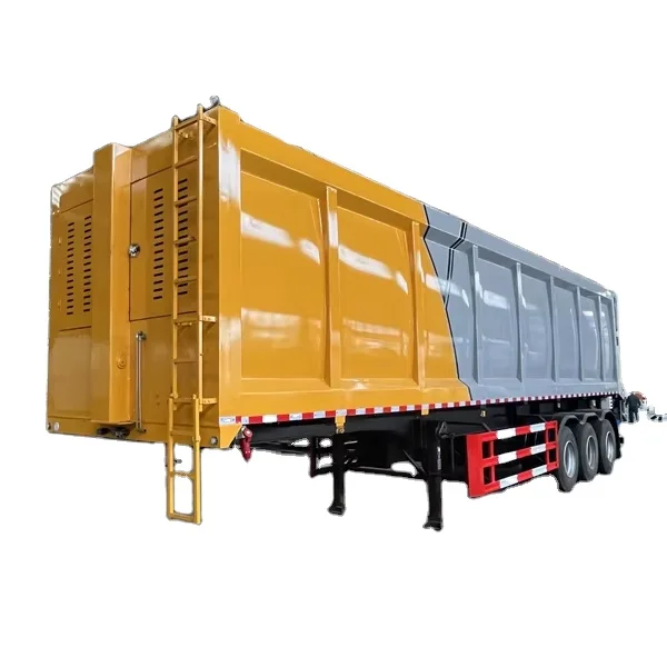 45,000 liters to 55, 000 Liters Top Loading Waste Garbage Compactor Truck Trailer with 3 Alxes Loading Capacity