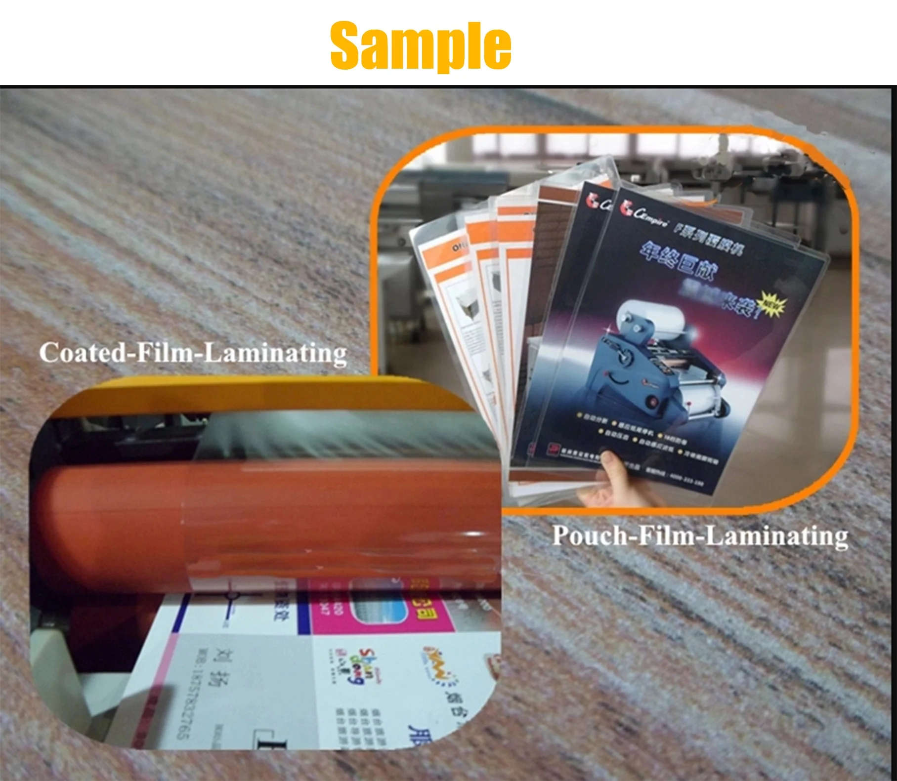 Automatic Feeding double sides Rotary Hot and Cold Laminator Roll Laminating machine for Printingshop LM-350D