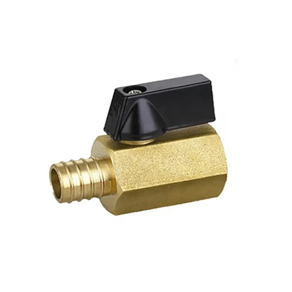 BS21 Forged Brass Mini Ball Valve Female with nozzle hose connector