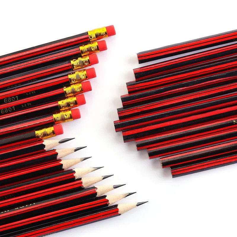 KEAS Wholesale Learning Stationery Including Drawing Sketching Pens Hexagonal HB Red Black Pencils Erasers