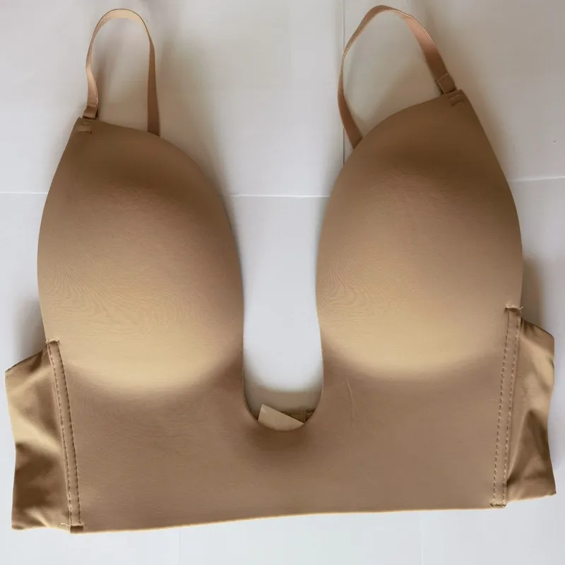 Upgraded deep u with shoulder strap bra