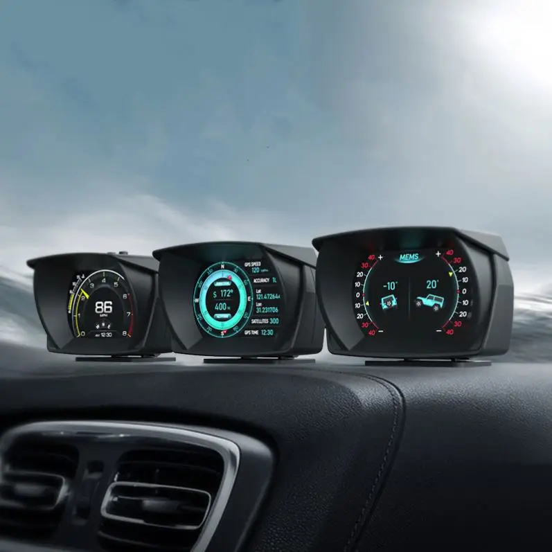 Car Accessories Digital Hud Display OBD2 3.5 Inch Car Head Up Display Multi-function Overspeed Alarm HUD GPS Speedometer