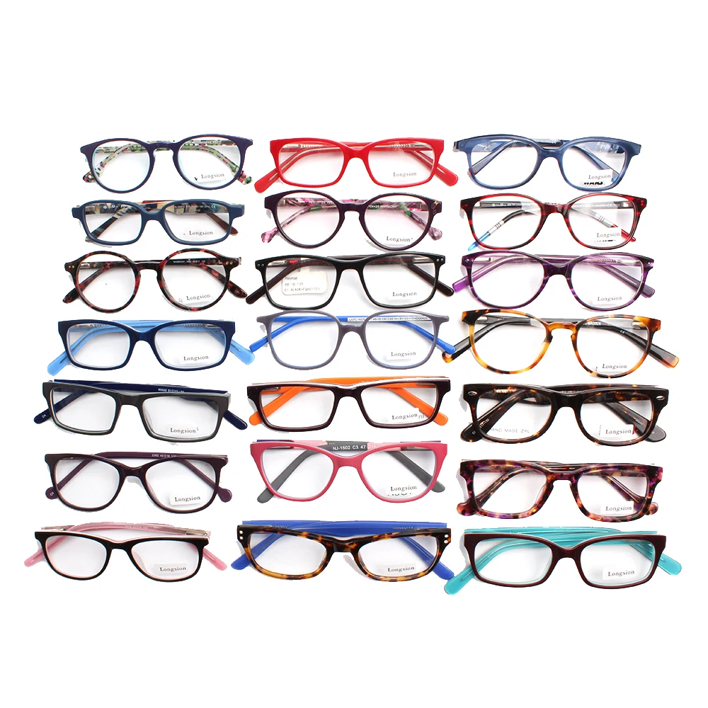 Assorted Ready Made Mixed Eyewear Stock Cheap Glasses Acetate Optical Eyeglasses Frames