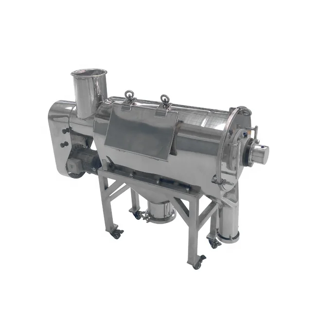 DZJX Horizontal chemical powder pigment screening air flow screen stainless steel centrifugal screen separator