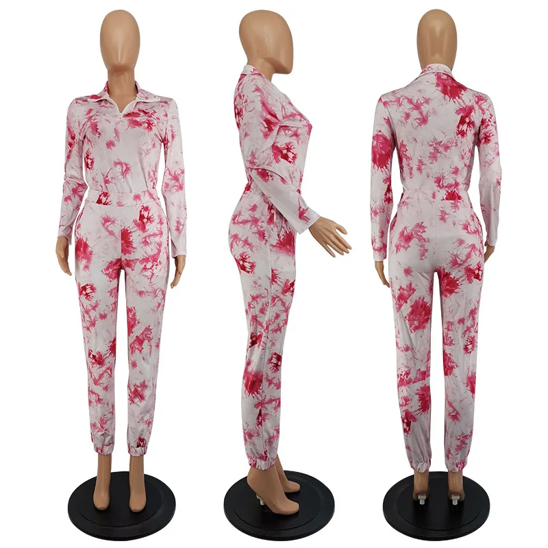 2021 Fall mommy and me outfits Tie dye hoody 2pcs long sleeve pants sets family matching Fall set women hoodies two piece sets