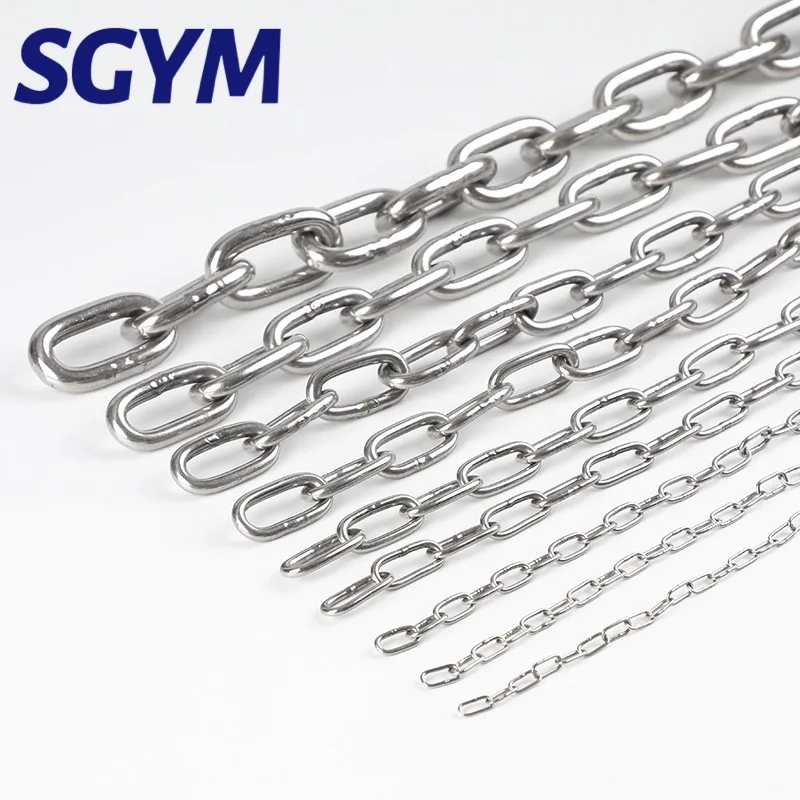 Heavy Duty 201/304/316 stainless steel Sailboat Yacht DIN766 Short Link Long Chain Link safe welded Chain link