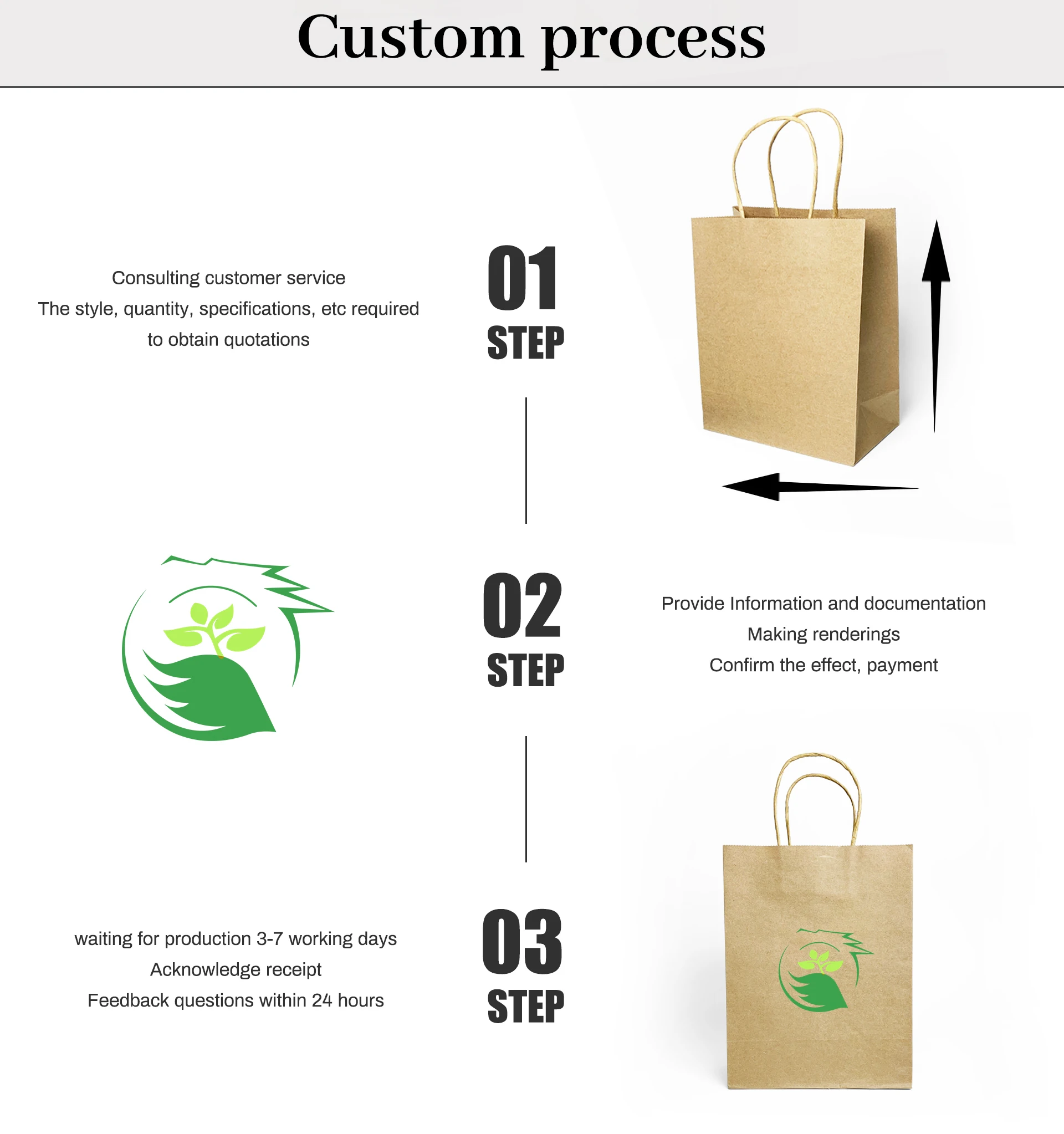 Without handle or with handles good quality shopping bags boba tea custom logo size kraft package paper bag for cup