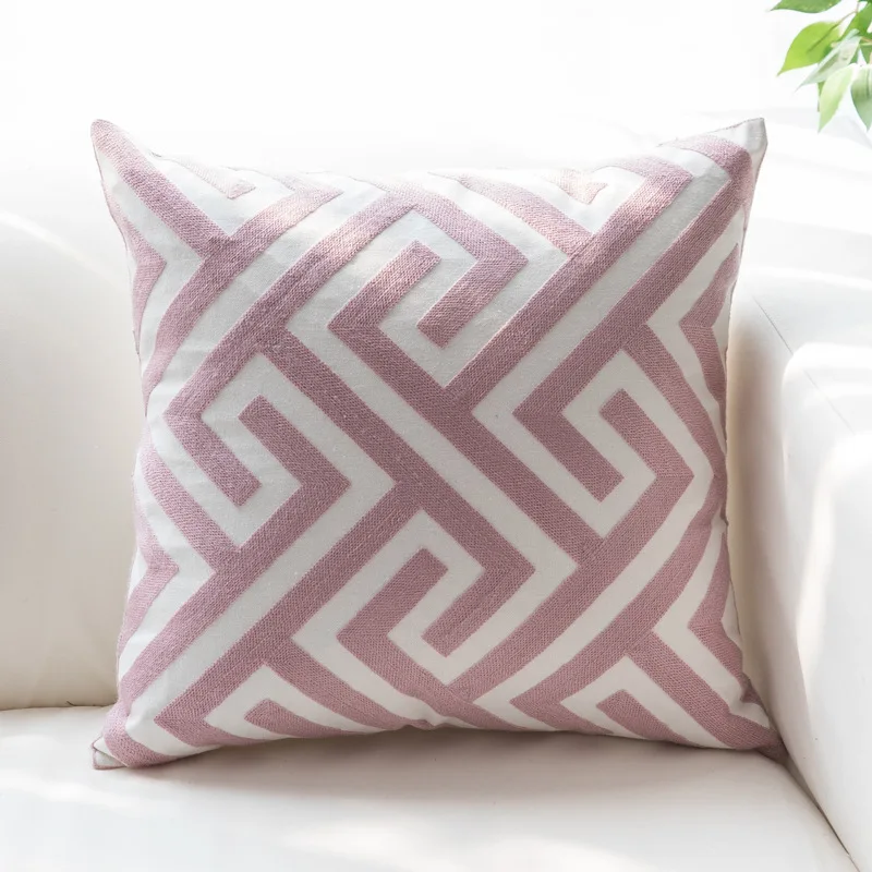 Nordic Geometric Pillow Cotton Cushion American Model House Home Cushion Cover