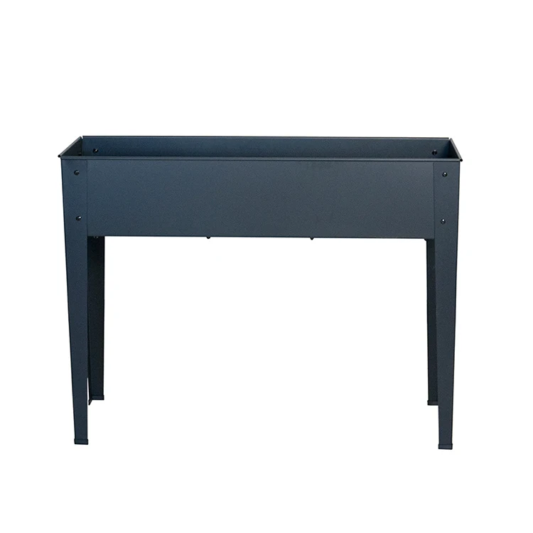 Outdoor standing planting box home elevated raised garden bed metal garden planter