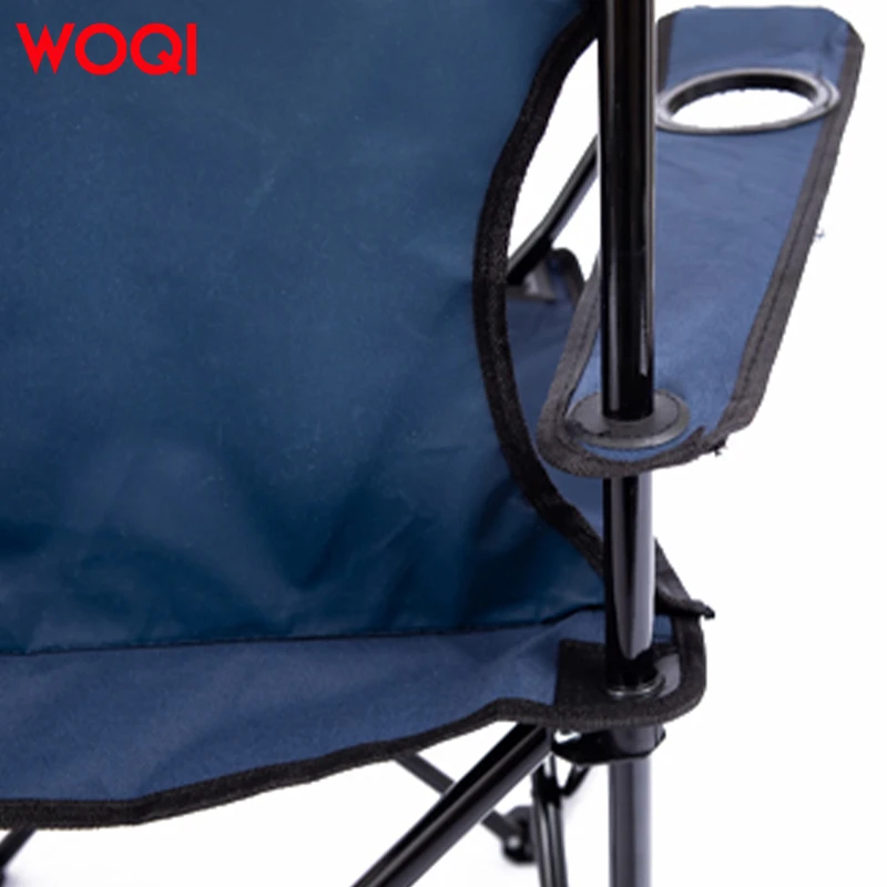 WOQI Comfortable Oxford Fishing Chair with Drink Holder Carry Bag Quick Assembly-for Park Use Customizable with Logo