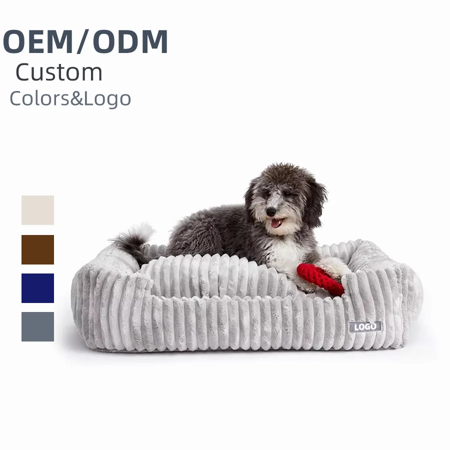 Кровать для собак из пены с эффектом памяти дизайнерская моющаяся роскошная кровать моющимся покрытием защитой от жевания