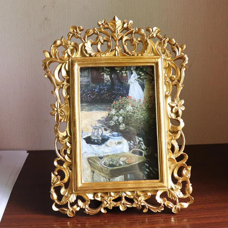 European Retro Luxury Creative Photo Frame Vintage Baroque Style Handmade Picture Frame Home customize photo frame