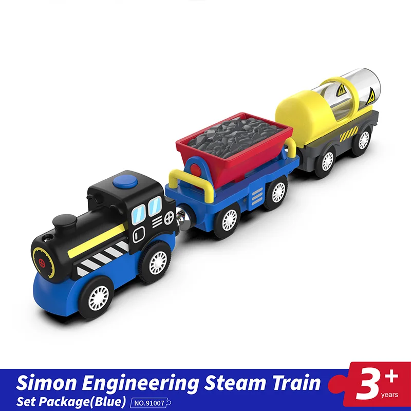 Детский деревянный пазл сборка игрушечного автомобиля Thomas the Train рельс электрический игрушечный конструктор Simon