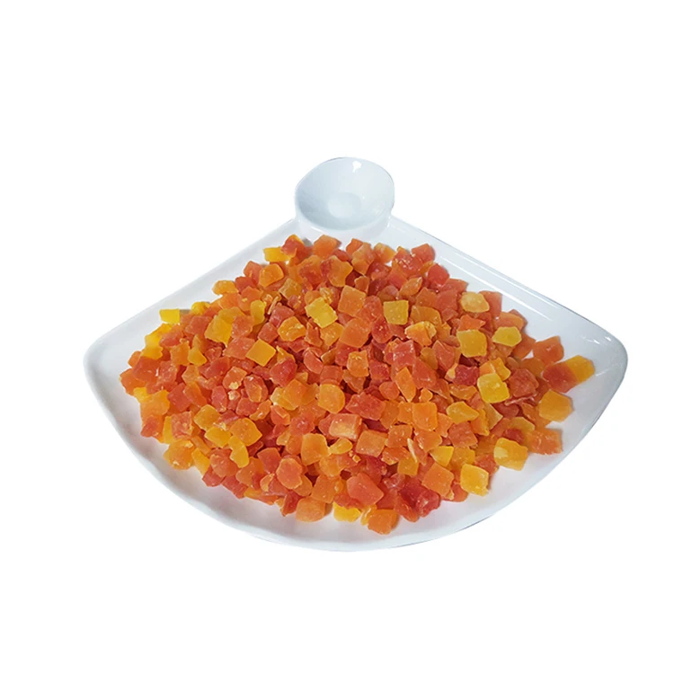 American Hot Selling healthy vitamins Snacks Diced Drying Red Papaya