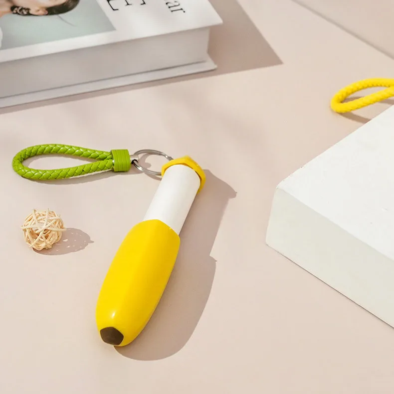 TPR ABS Exquisite Banana Shape  Portable Clothes Pet Hair Mini Lint Remover Roller For Traveling