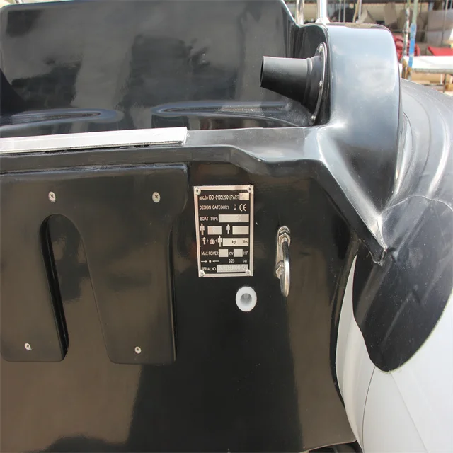China Factory 13ft RIB390C Boat Fiberglass Inflatable Rowing Boats with Center Console RIB and Outboard Motor for Fishing