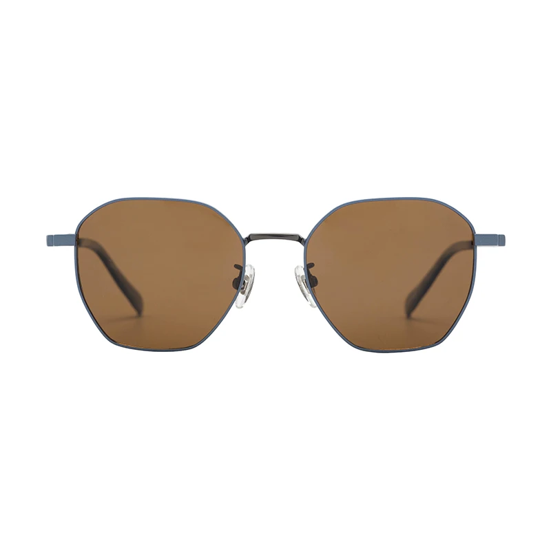 Роскошные поляризованные солнцезащитные очки унисекс с логотипом на заказ в титановой металлической оправе для взрослых