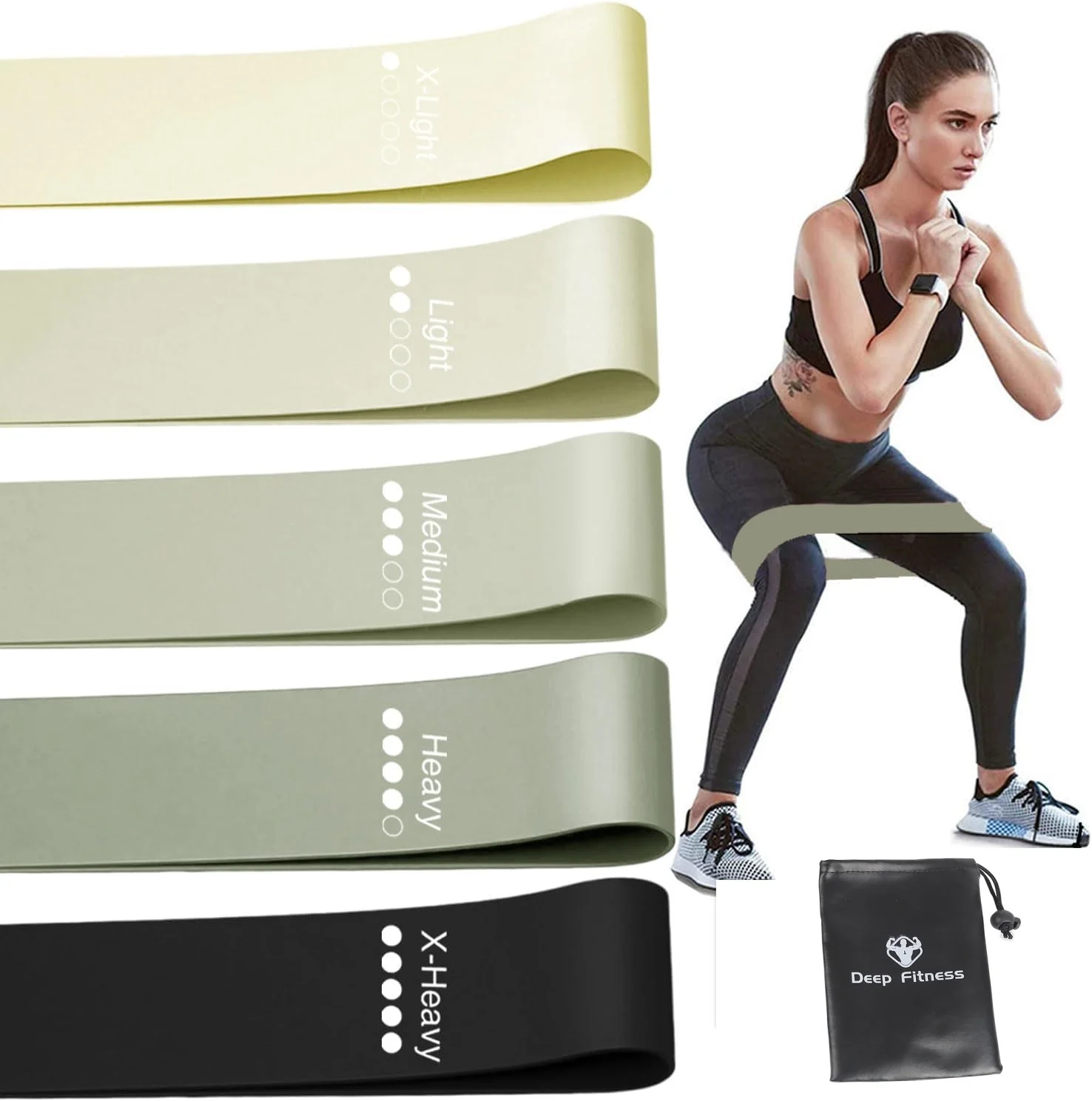 Hot sale Latex Material Pull Up resistance bands GYM Fitness resistance bands 5 Different Levels resistance Loop set