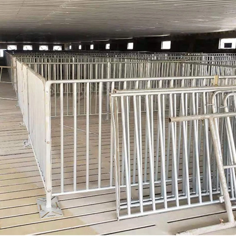 Feeder and Sow Gestation Pen with Limit Bar for Pig Stalls Fattening Animal Cages for Pig House