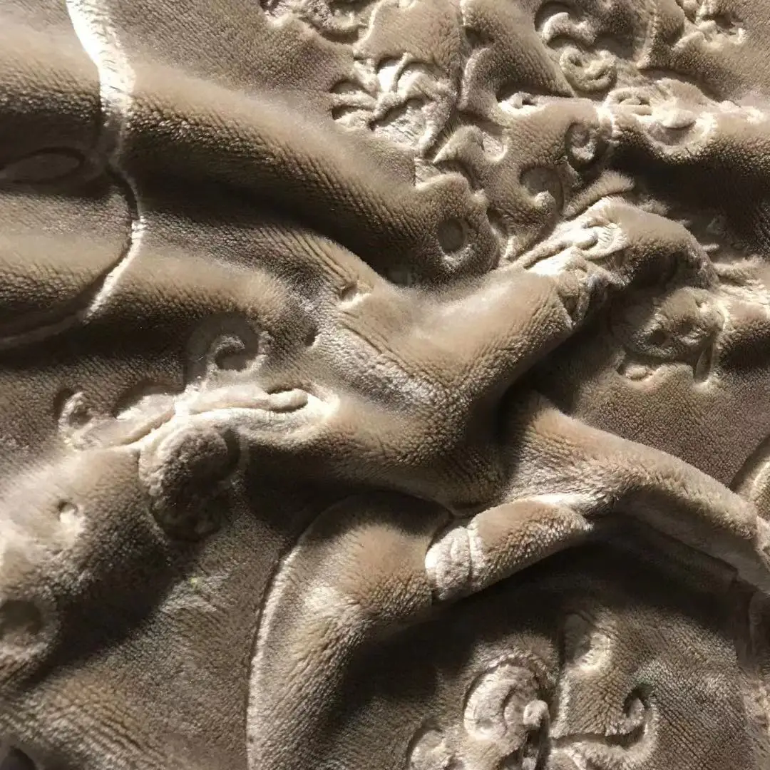 Pakistan Indonesia Export hot sale 3D embossing upholstery flannels fabric