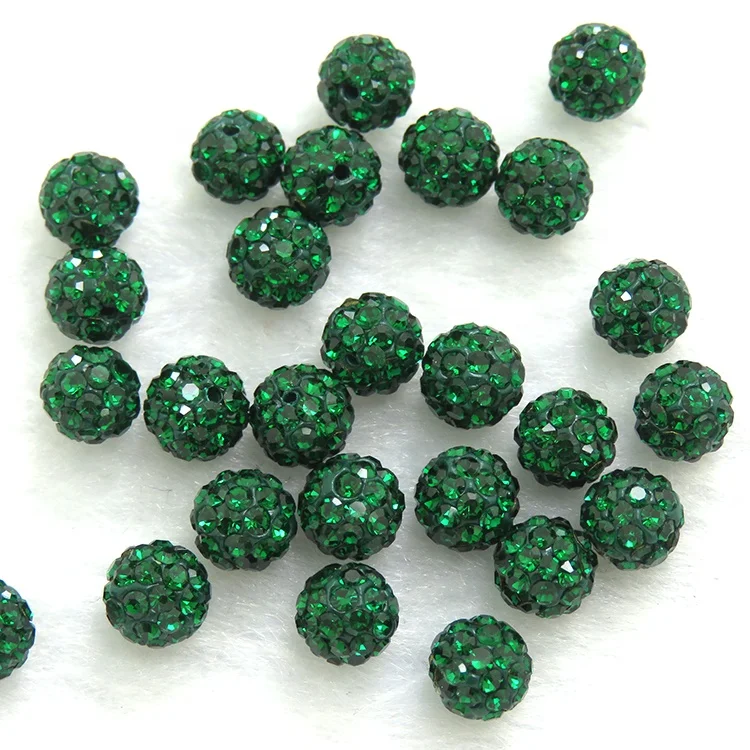 Colorful Decorative Crystal Beads For Jewelry Making Fashion Rhinestone Paved Ball Polymer Clay Crystal Rhinestone Beads