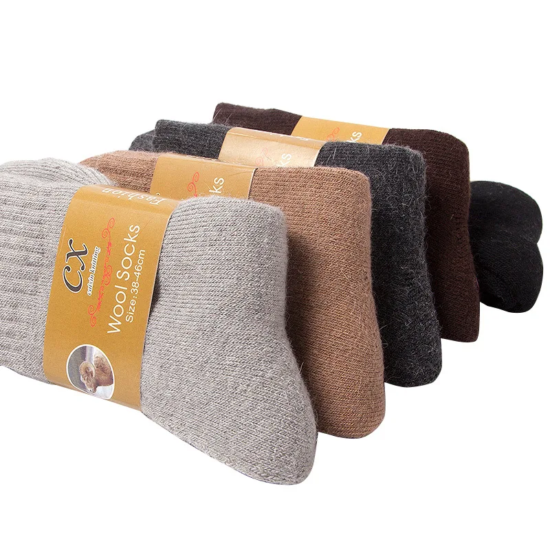 Winter Autumn Women Socks Thickened Wool Socks Cashmere Tube Terry Fuzzy Cozy Socks