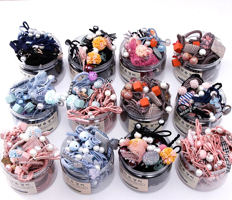 
Wholesale Korean Cute Hairband Handmade Bowknot Elastic Hair Ties Sets Baby Girl Hair Accessories 