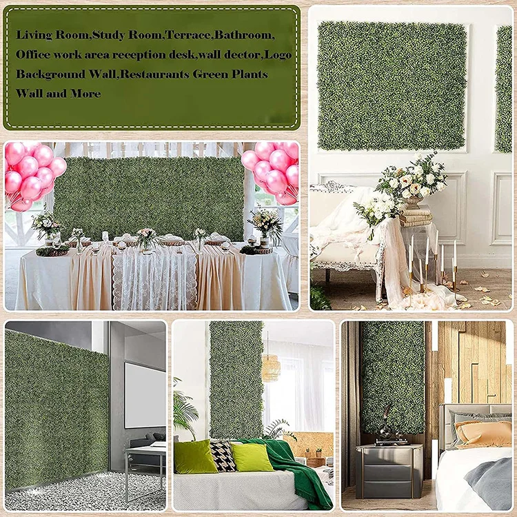 Hot selling  40 cm * 60 cm Plastic Plant Wall Grass Decoration Artificial Grass Wall