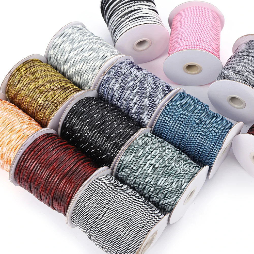 Wholesale Hoodie Cap Ropes 3mm Round String Polyester Wax Rope Waist Drawstring Shoelace Mobile Phone Hanging