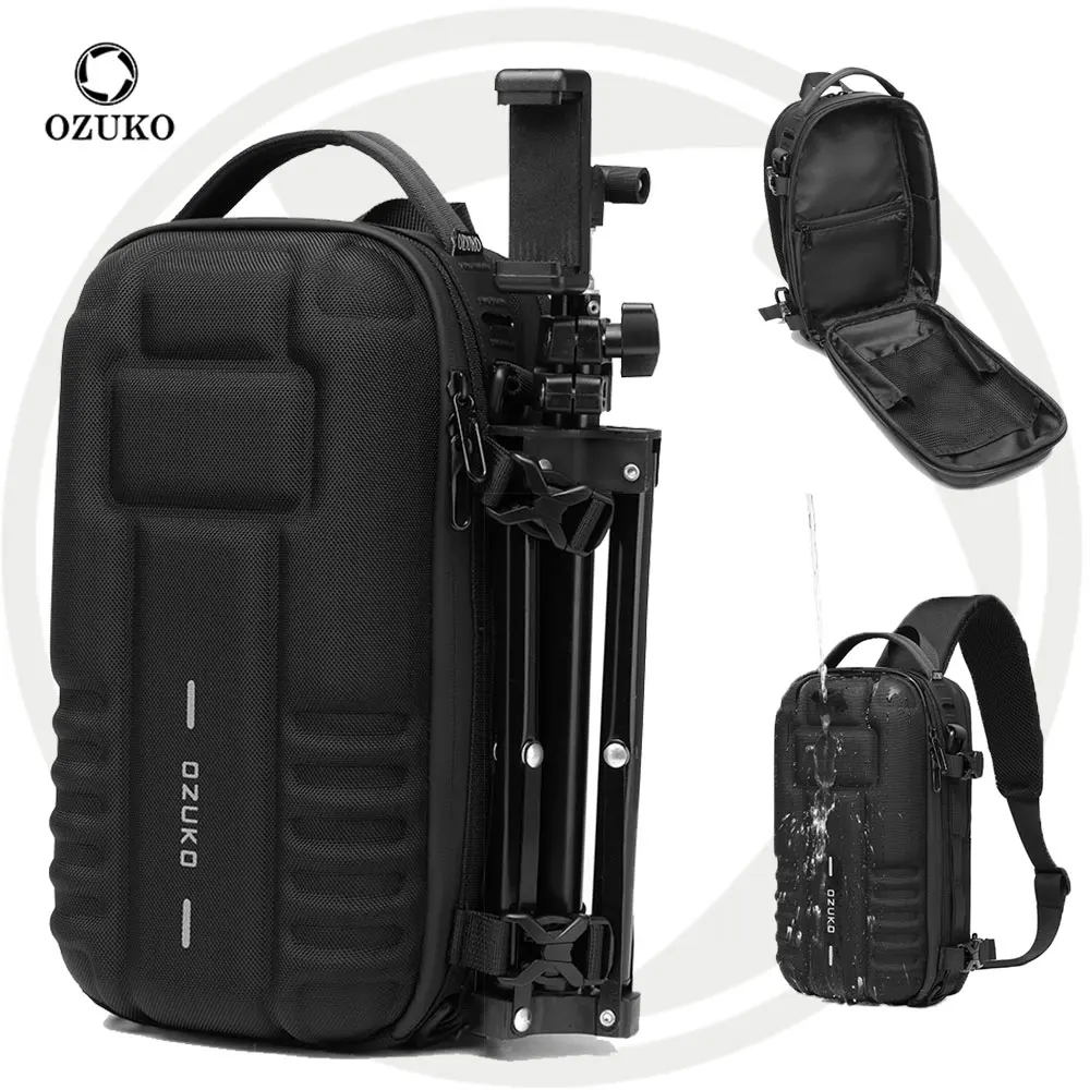 Ozuko 9565 Hard Travel Sling bag Compatible Accessories Shockproof EVA Hard Shell Carrying Crossbody Storage Bag For Men Women