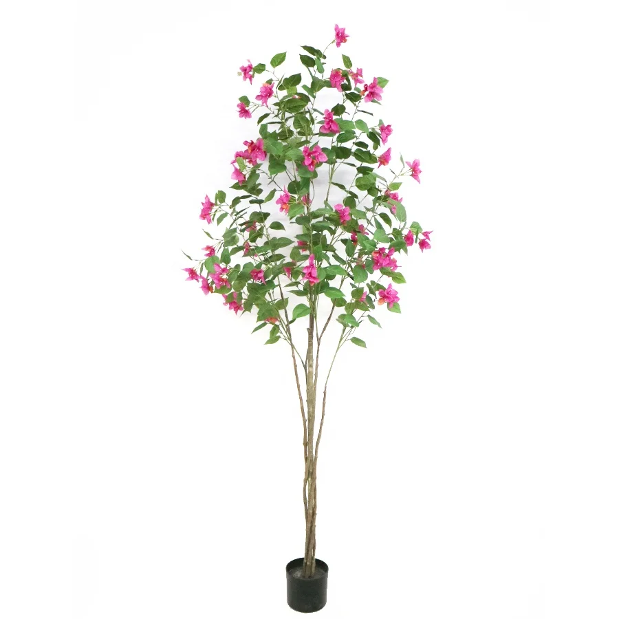 Landscape decor 210cm high artificial bougainvillea flowers tree with pot