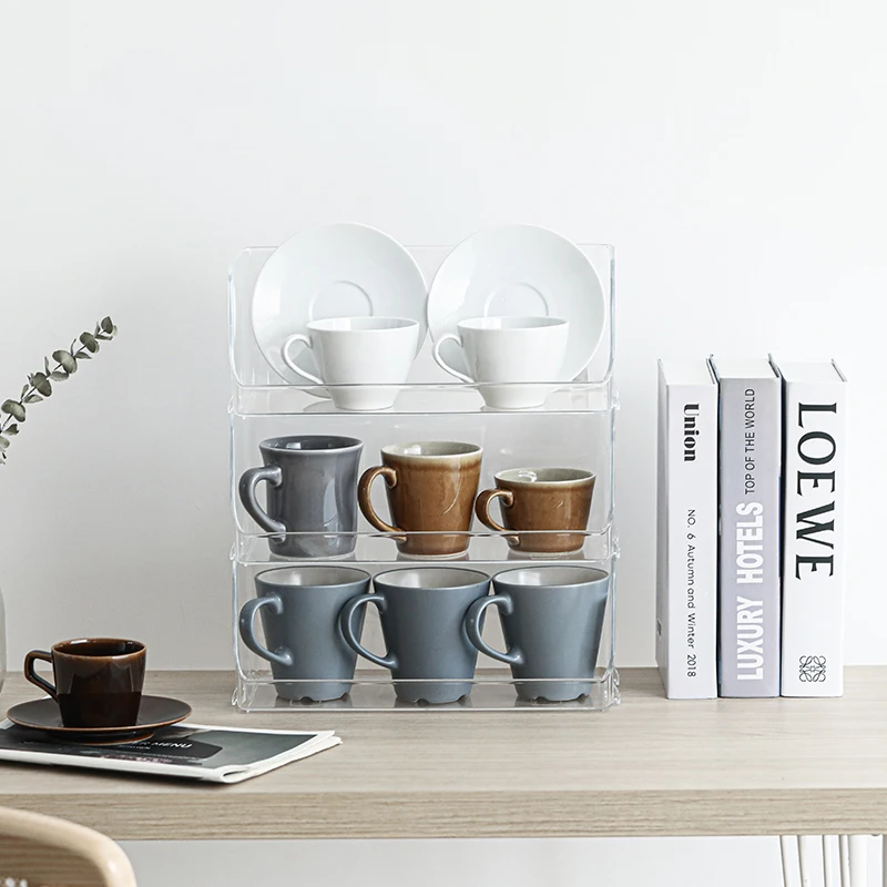 Прозрачный пластиковый Настольный держатель для косметики SHIMOYAMA два вида коробка хранения Органайзер