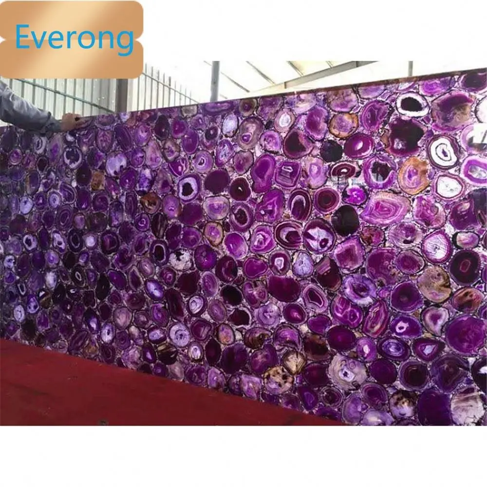 Blue Agate slab for wall multicolor semi precious stone agate stone slab